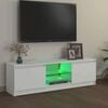 vidaXL TV Cabinet with LED Lights White 120x30x36 cm