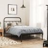 vidaXL Metal Replace Headboard Black 100 cm