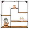 House Nordic Wall Shelf Avery 85x18x85 cm Oak and Black