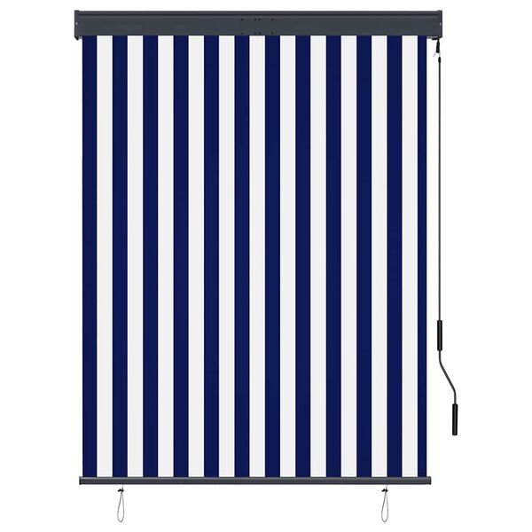 vidaXL Outdoor Roller Blind 120x250 cm Blue and White