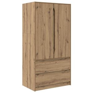 vidaXL Wardrobe Manual Artisan Oak 79.5 x 49 x 156 cm Engineered Wood