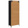 vidaXL Highboard Black Oak 69.5 x 34 x 180 cm Engineered Wood