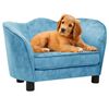 vidaXL Dog Sofa Turquoise 66x43x40 cm Plush