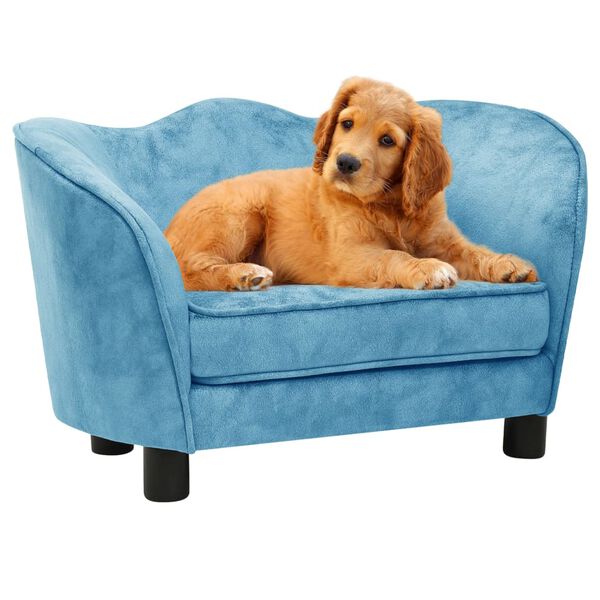 vidaXL Dog Sofa Turquoise 66x43x40 cm Plush