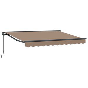 vidaXL Manual Retractable Awning Taupe 3.5 x 2 m