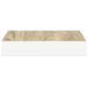 vidaXL Floating Wall Shelves 4 pcs Oak and White 23x23.5x3.8 cm MDF