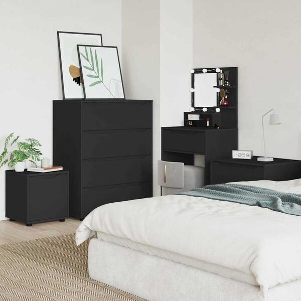 vidaXL Bathroom Cabinet Black 40.5 x 40 x 44 cm Engineered Wood