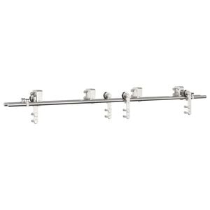 vidaXL Sliding Door Hardware Kit 183 cm Stainless Steel Silver