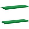 vidaXL Bench Cushions SOEST 2 pcs 100% Polyester Green 110 x 40 x 5 cm