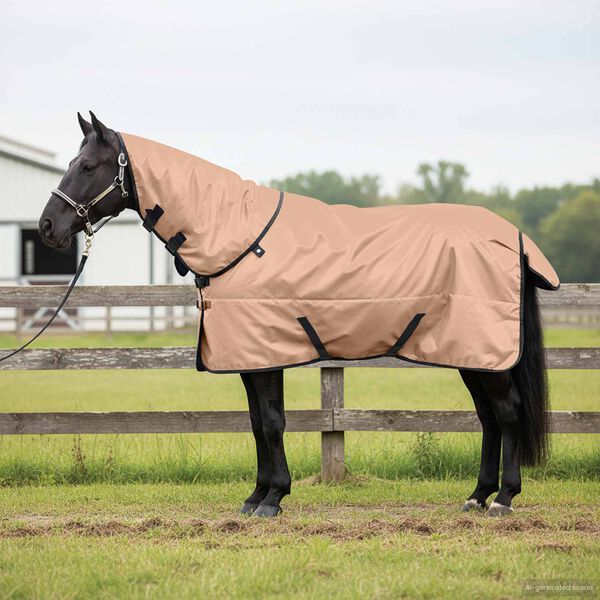 vidaXL Horse Blanket Cappuccino 85 cm Polyester