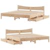 vidaXL Bed Frame with Drawers 200x200 cm Solid Wood Pine