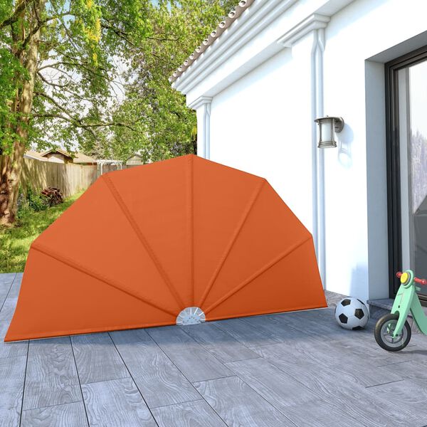 vidaXL Collapsible Terrace Side Awning Terracotta 160 cm