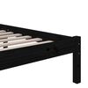 vidaXL Bed Frame without Mattress Black Solid Wood 100x200 cm