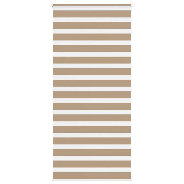 vidaXL Zebra Blind Sand Brown 105x200 cm Fabric Width 100.9 cm Polyester