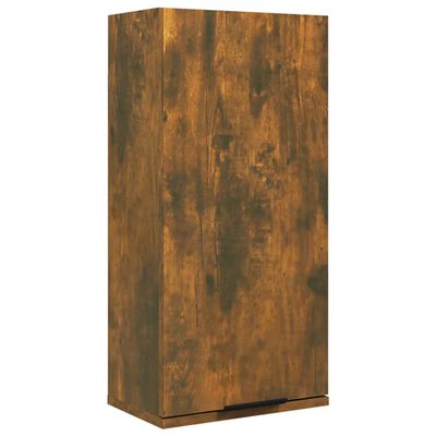 vidaXL Wall-mounted Bathroom Cabinet Smoked Oak 32x20x67 cm