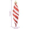 vidaXL Christmas Spiral Shape Ball 40 pcs Red Plastic