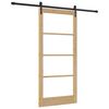vidaXL Sliding Door ORKDAL 93 x 202 cm Solid Pine Wood and Glass
