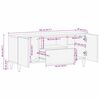 vidaXL TV Cabinet with Drawer Black 105 x 33 x 46 cm Solid Mango Wood