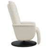 vidaXL Massage Recliner Chair with Footrest Cream Faux Leather