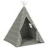 vidaXL Children Teepee Tent with Bag Polyester Grey 115x115x160 cm