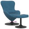 vidaXL Egg Chair with Footstool Blue 63 x 73 x 90 cm Velvet