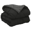 vidaXL Full Year Duvet Black and Anthracite 200 x 155 cm Microfiber