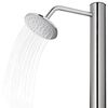 vidaXL Garden Shower with Grey Base 220 cm Stainless Steel