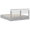 vidaXL Storage Bed Grey Sonoma 200 x 200 cm Engineered Wood