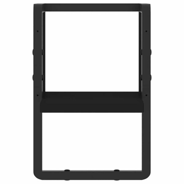 vidaXL Wall Shelf with Bar Black 20x25x30 cm