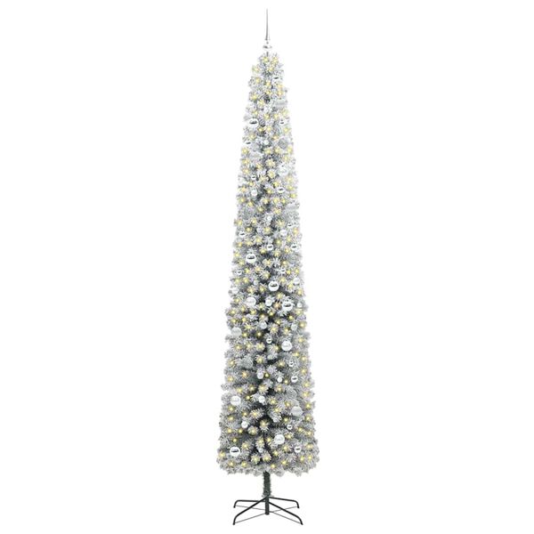 vidaXL Artificial Christmas Tree with 300 LEDs with Stand Green 270 cm