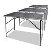 vidaXL Folding Table | Set of 3 | Black | MDF and Iron | Medium | Foldable