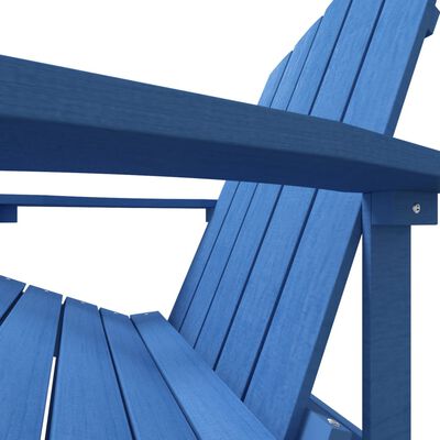 vidaXL Garden Adirondack Chair HDPE Aqua Blue