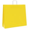 vidaXL Paper Bags 250 pcs with Handles Yellow 54x15x49 cm
