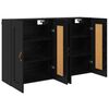 vidaXL Wall-mounted Cabinet 2 pcs Black Oak 69.5 x 34 x 90 cm