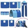 vidaXL Kids'Loft Bed Frame Black and Blue 79.5 x 200 cm Metal