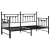 vidaXL Daybed Frame with Headboard Black 100 x 190 cm Steel