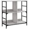 vidaXL Bookshelf Grey Sonoma 78,5x33x82 cm Engineered Wood