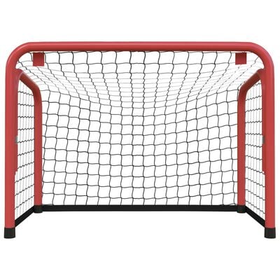 vidaXL Hockey Goal with Net Red&Black 68x32x47 cm Steel&Polyester