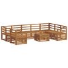 vidaXL Sofa Sets 10 pcs Natural Solid Acacia Wood