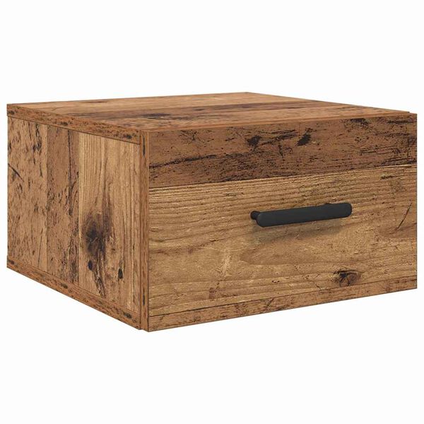 vidaXL Bedside Cabinet Old Wood 35 x 35 x 20 cm Engineered Wood
