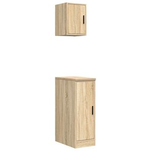 vidaXL Garage Cabinets 2 pcs Sonoma Oak Engineered Wood