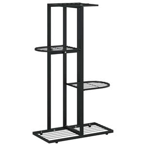 vidaXL Plant Stand | Black | Metal | Medium | Plant Stand | Rectangular