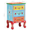 vidaXL Hand Painted Bedside Cabinet 40x30x60 cm Solid Mango Wood