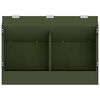vidaXL Rabbit Feeder Olive Green 64.5 x 25.5 x 45.5 cm