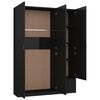vidaXL 3-Door Wardrobe High Gloss Black 120x50x180 cm Engineered Wood