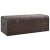 vidaXL Treasure Chest with Latches Dark Brown 110x50x39.5 cm Plywood