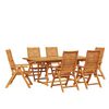 vidaXL Garden Dining Set 7 pcs Brown Solid Acacia Wood