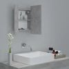 vidaXL LED Bathroom Mirror Cabinet Concrete Grey 40x12x45 cm Acrylic