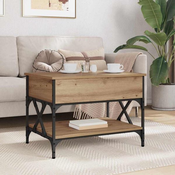 vidaXL Coffee Table Artisan Oak 70 x 50 x 50 cm Engineered Wood