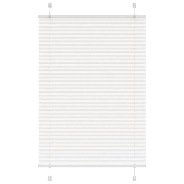 vidaXL Pleated Blind White 90x100 cm Fabric Width 89.4 cm Polyester